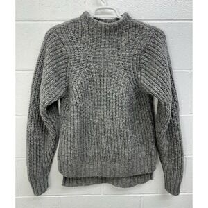 REI Thick Knit Wool Fishermans Sweater Gray / Women's Small